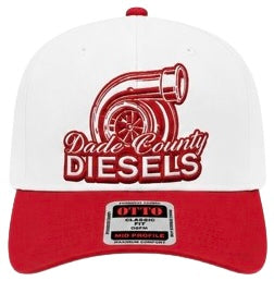 White / Red Bill - Snapback Hat - Curved Bill (Copy)