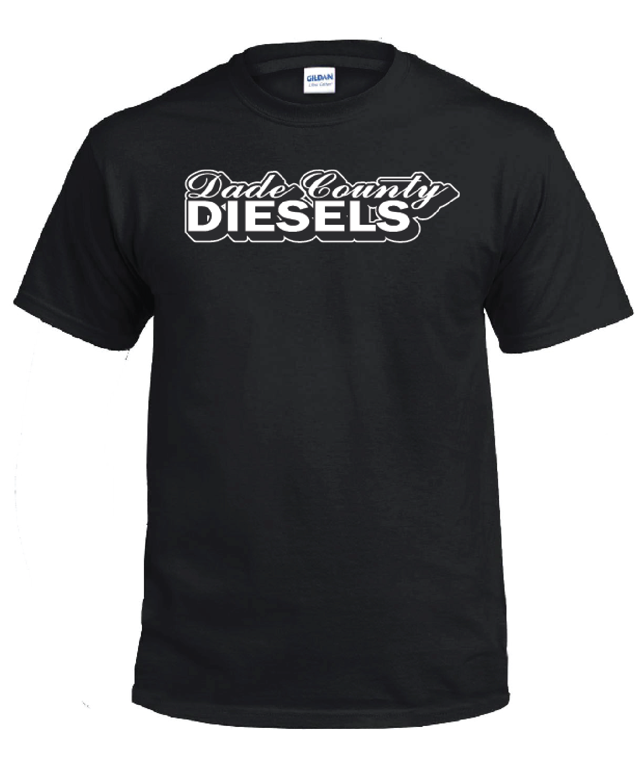 Black Shirt - White American Flag