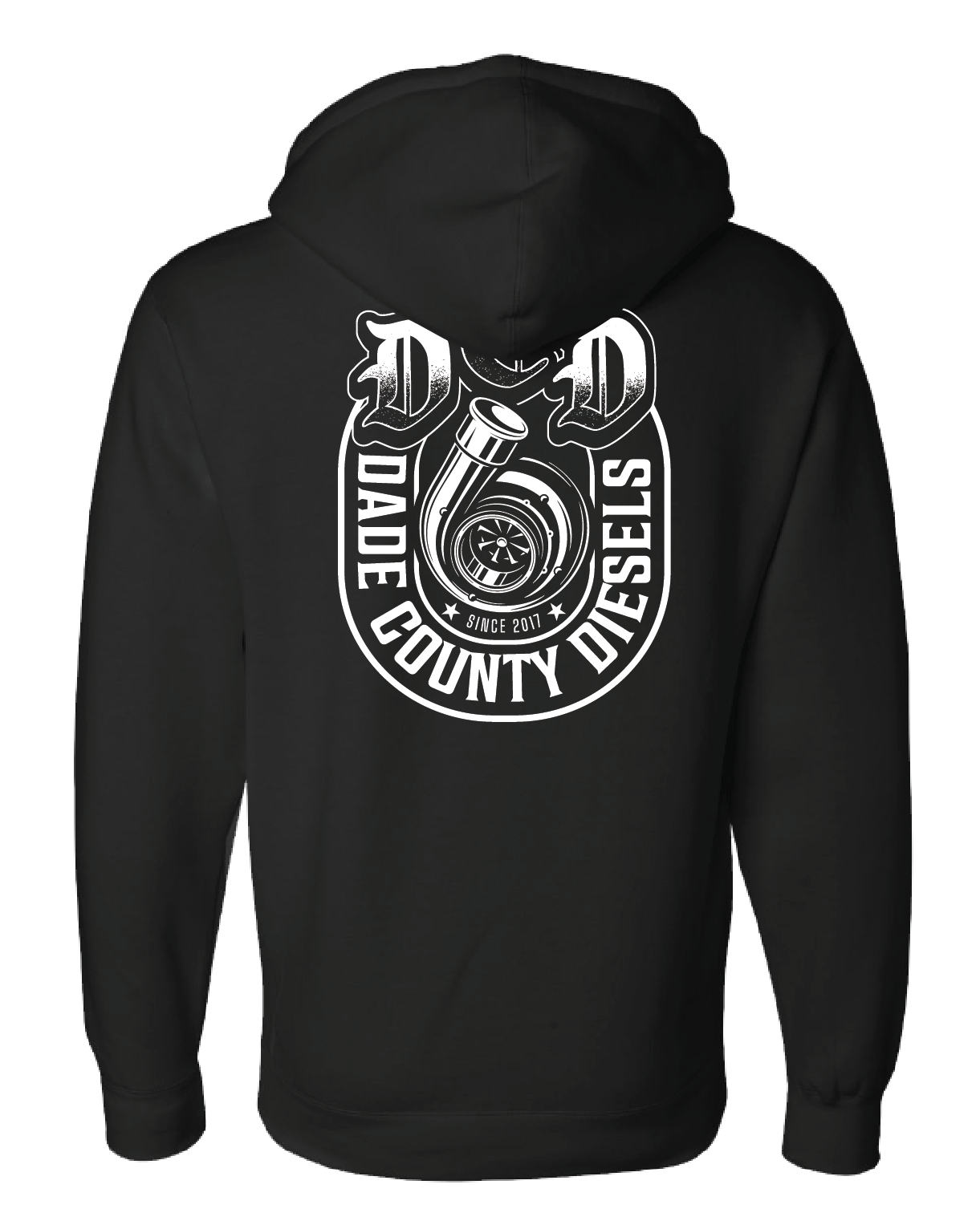 Black Hoodie - Old English Turbo Logo