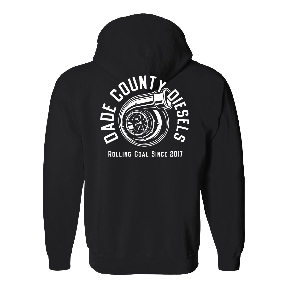 Black "Zip-Up" Hoodie - Round Logo