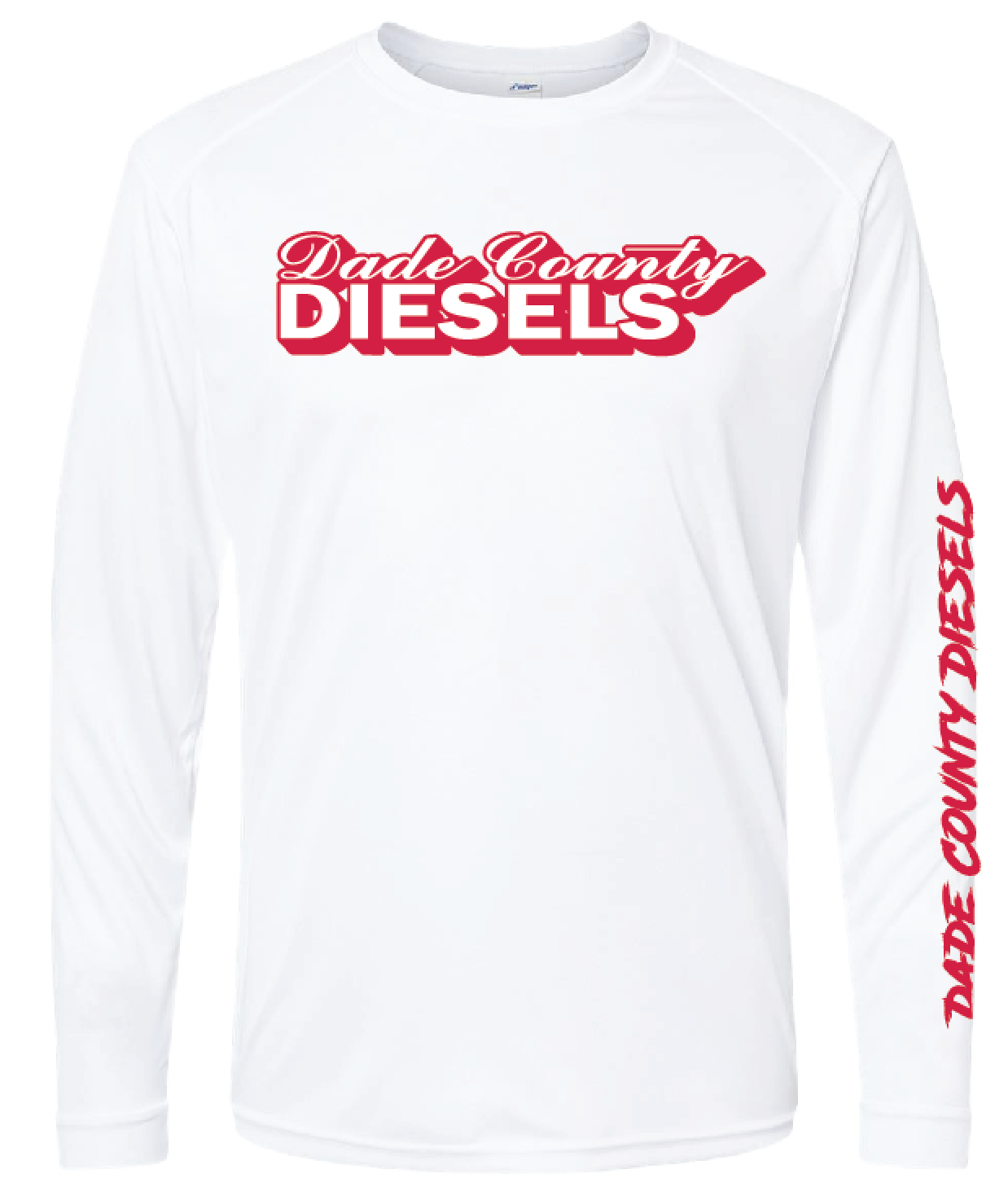 White Performance Long Sleeve - American Flag