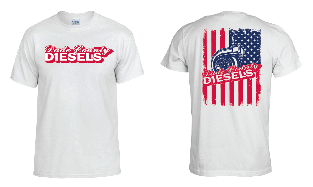 White Shirt - American Flag
