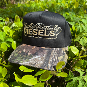 Black / Camo Bill Snapback Hat - Curved Bill