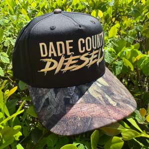 Black / Camo Bill Snapback Hat - Curved Bill