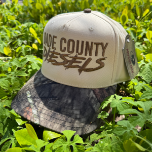 Natural / Camo Bill Snapback Hat - Curved Bill