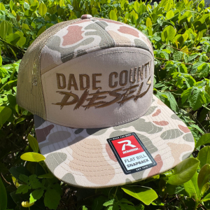 7 Panel Harvest Duck Camo Snapback Hat - Flat Bill