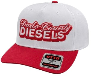 White / Red Bill - Snapback Hat - Curved Bill (Copy)