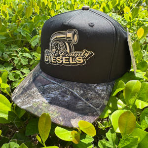 Black / Camo Bill Snapback Hat - Curved Bill
